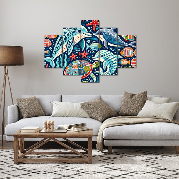 Obraz – Kreslené vodné zvieratká (150x105 cm)