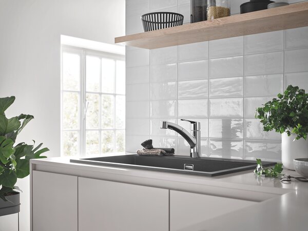 GROHE Start - Páková drezová batéria s výsuvnou sprchou, chróm 30307001