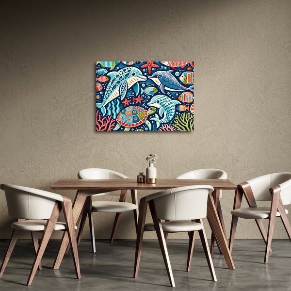 Obraz – Kreslené vodné zvieratká (70x50 cm)