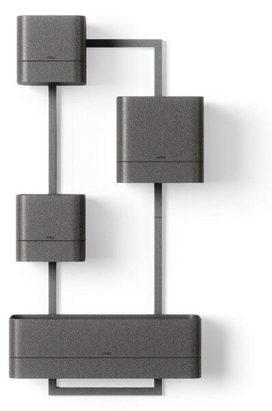 Závesné plastové kvetináče na bylinky v súprave 4 ks Cubiko – Umbra