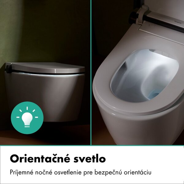 Hansgrohe LavaPura Element S - Závesná sprchová toaleta, uplná sada, AquaHelix Flush, SmartClean, HygieneEffect, biela 63021450