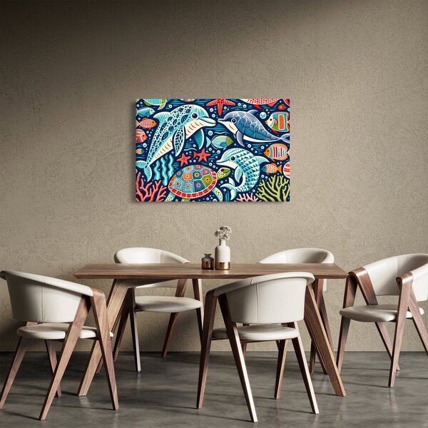 Obraz – Kreslené vodné zvieratká (90x60 cm)