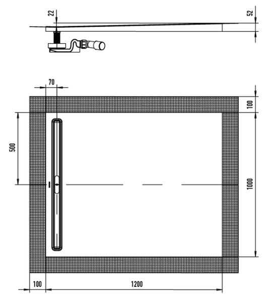 Kaldewei Nexsys - Sprchová vanička 1200x1000 mm, Secure Plus, alpská biela