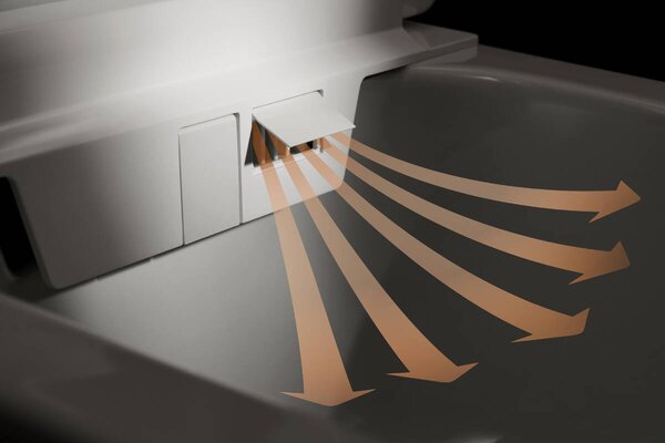 Hansgrohe LavaPura Element S - Závesná sprchová toaleta, uplná sada, AquaHelix Flush, SmartClean, HygieneEffect, biela 63021450