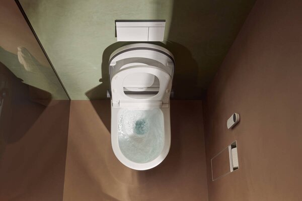 Hansgrohe LavaPura Element S - Závesná sprchová toaleta, uplná sada, AquaHelix Flush, SmartClean, HygieneEffect, biela 63021450