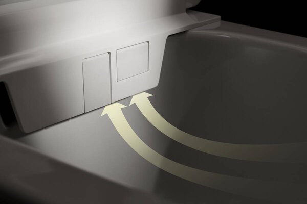 Hansgrohe LavaPura Element S - Závesná sprchová toaleta, uplná sada, AquaHelix Flush, SmartClean, HygieneEffect, biela 63021450