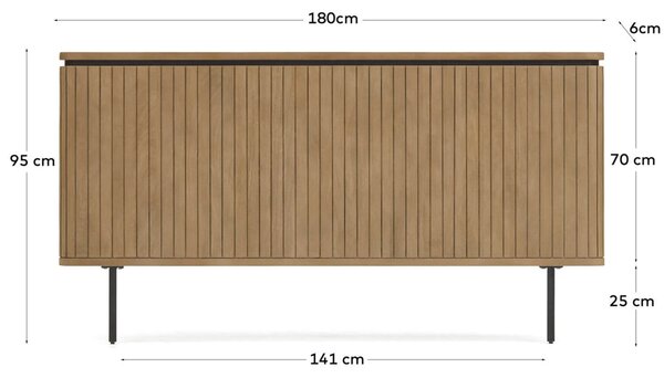 MUZZA Čelo postele licia 180 x 95 cm prírodné