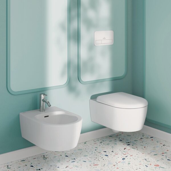 Villeroy & Boch Skyla Combi-Pack - SET závesné WC TwistFlush[e³] + sedátko SoftClosing, alpská biela 5656CL01