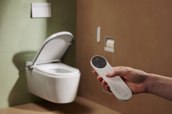 Hansgrohe LavaPura Element S - Závesná sprchová toaleta, uplná sada, AquaHelix Flush, SmartClean, HygieneEffect, biela 63021450