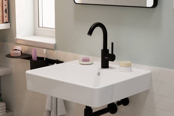 Hansgrohe Zesis S - Umývadlová batéria 210 CoolStart s otočným výtokom bez odtokovej súpravy, čierna matná 74741670