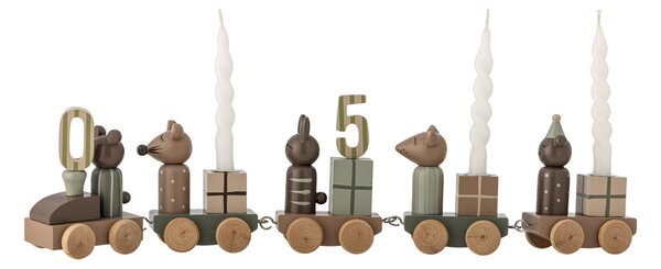Drevený narodeninový svietnik Junaid Multi 38 cm