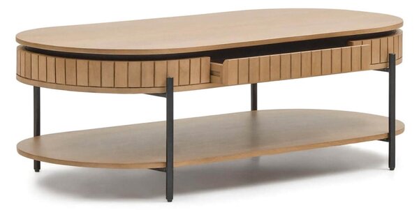 MUZZA Konferenčný stolík licia 130 x 65 cm prírodný