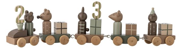 Drevený narodeninový svietnik Junaid Multi 38 cm