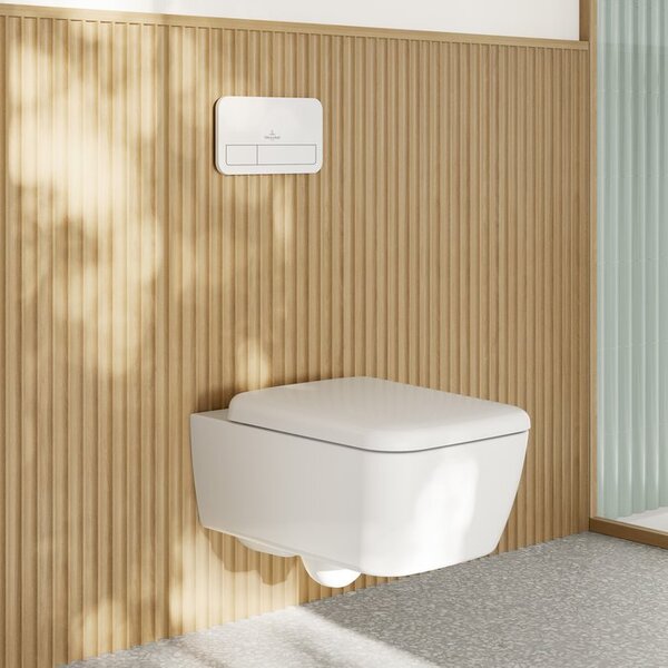 Villeroy & Boch Skyla Combi-Pack - SET závesné WC TwistFlush[e³] + sedátko SoftClosing, alpská biela 4682CL01