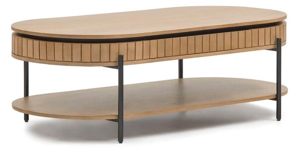 MUZZA Konferenčný stolík licia 130 x 65 cm prírodný