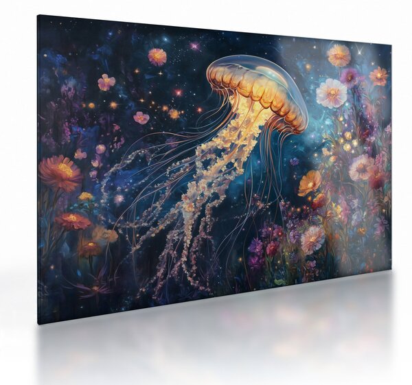 Sklenený obraz - Magická medúza (70x50 cm)