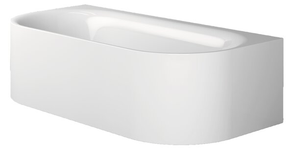 Bette BetteLux Oval I Silhouette - Vaňa ku stene 1700x800 mm, BetteGlaze Plus, biela 3415-000CWVVS,PLUS