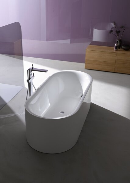 Bette BetteLux Oval Silhouette - Voľne stojaca vaňa 1800x800 mm, BetteGlaze Plus, biela 3466-000CFXXS,PLUS