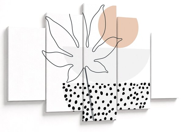 Obraz - Line art kvety N⁰3 (150x105 cm)