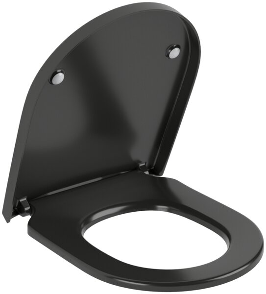 Villeroy & Boch Subway 3.0 - WC sedátko s poklopom QuickRelease SoftClosing, Pure Black 8M42S1R7