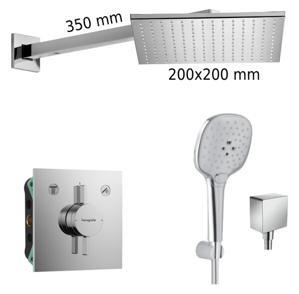 HG Set 8 - Sprchový systém pod omietku, komplet - zmiešavacia batéria, chróm