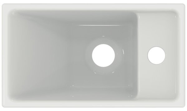 Ideal Standard i.life S - Umývadielko 370x210 mm, otvor vpravo, biela E211201