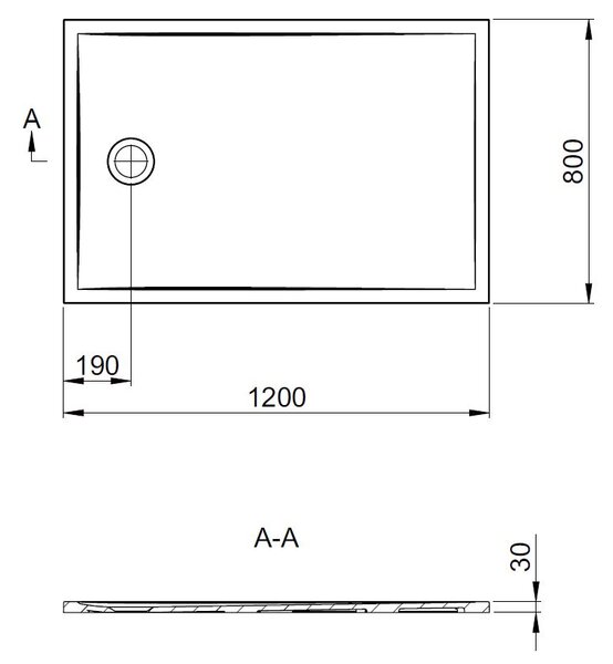 Vima 143 - Sprchová vanička 1200x800 mm, biela