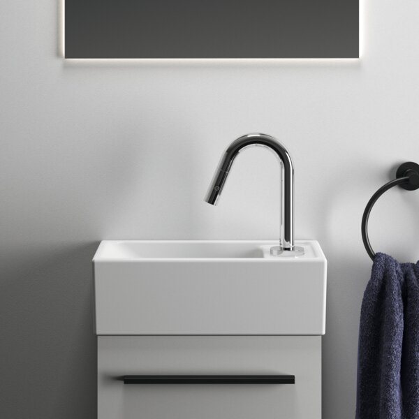 Ideal Standard i.life S - Umývadielko 370x210 mm, otvor vpravo, biela E211201