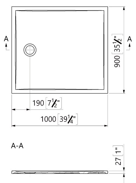 Vima 144 - Sprchová vanička 1000x900 mm, biela
