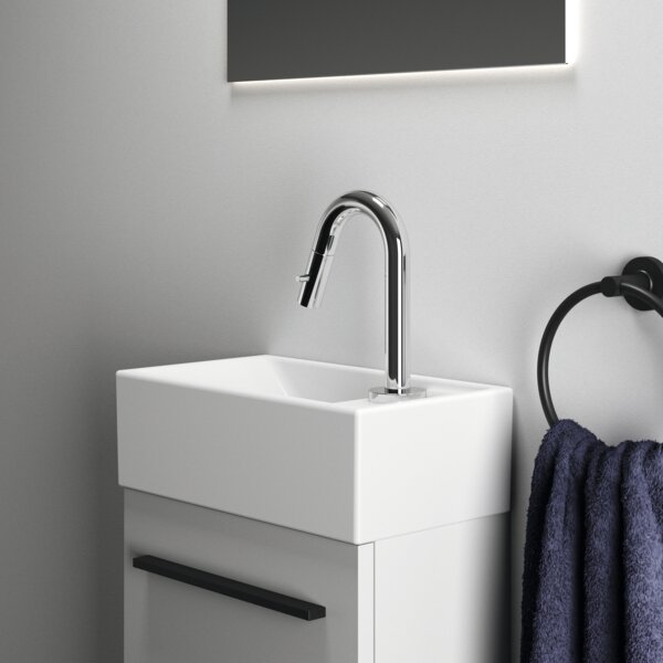 Ideal Standard i.life S - Umývadielko 370x210 mm, otvor vpravo, biela E211201