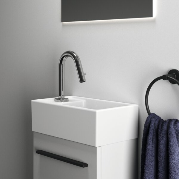 Ideal Standard i.life S - Umývadielko 370x210 mm, otvor vľavo, biela E211301
