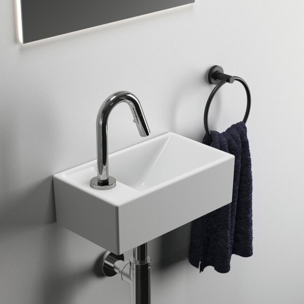 Ideal Standard i.life S - Umývadielko 370x210 mm, otvor vľavo, biela E211301