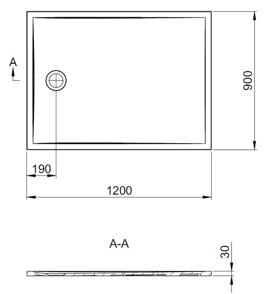 Vima 145 - Sprchová vanička 1200x900 mm, biela
