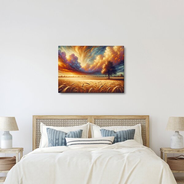 Obraz – Strom na poli (70x50 cm)