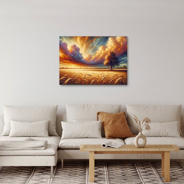Obraz – Strom na poli (70x50 cm)
