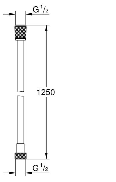 GROHE Silverflex - Sprchová hadica 1250 mm, Hard Graphite 28362A01
