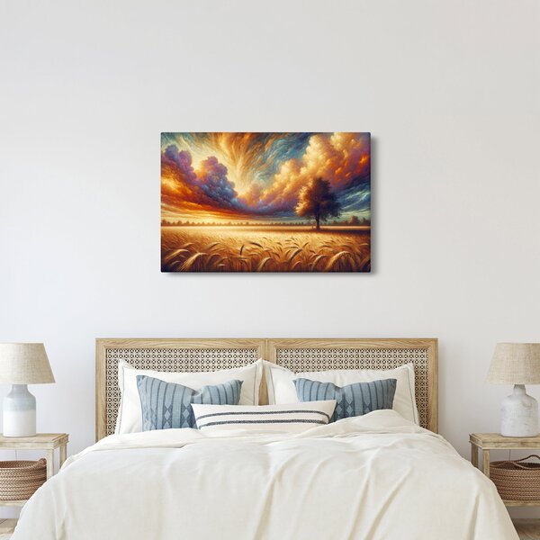 Obraz – Strom na poli (90x60 cm)