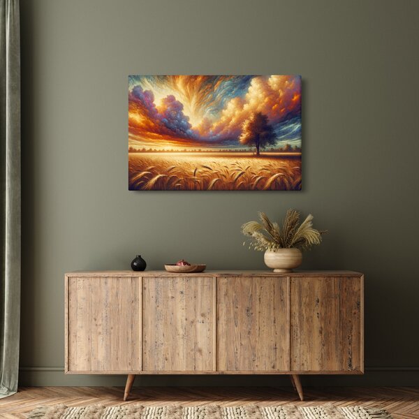Obraz – Strom na poli (90x60 cm)