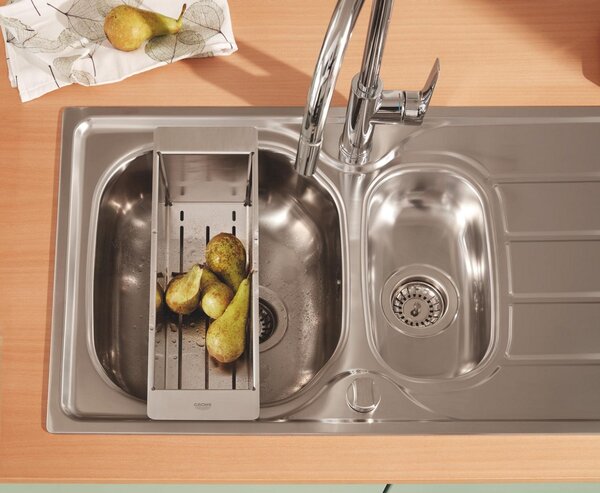 GROHE K200 - Nerezový kuchynský drez, kartáčovaná nerezová oceľ 31564SD1