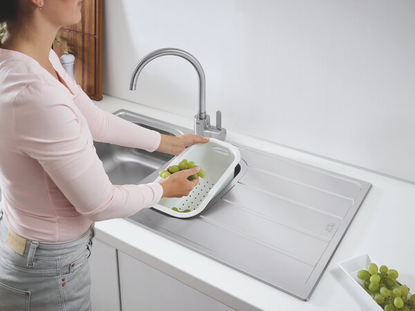 GROHE K200 - Nerezový kuchynský drez, kartáčovaná nerezová oceľ 31564SD1