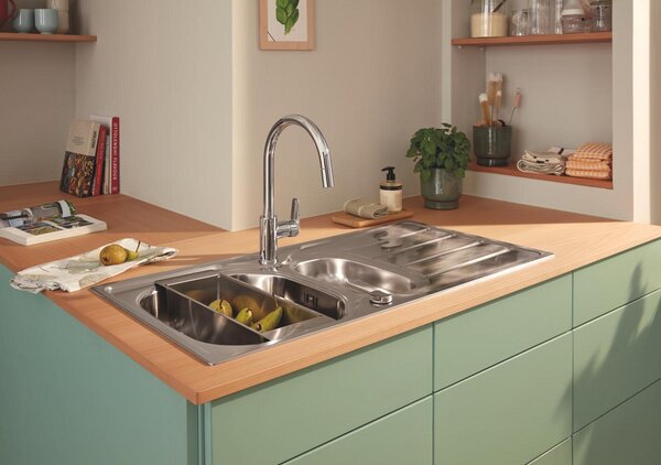 GROHE K200 - Nerezový kuchynský drez, kartáčovaná nerezová oceľ 31564SD1