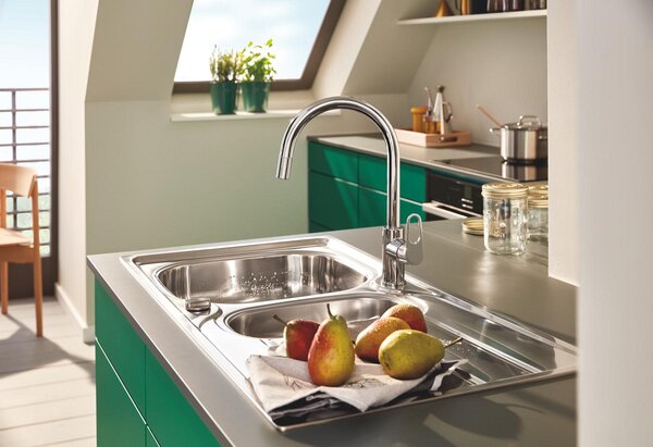 GROHE K200 - Nerezový kuchynský drez, kartáčovaná nerezová oceľ 31564SD1