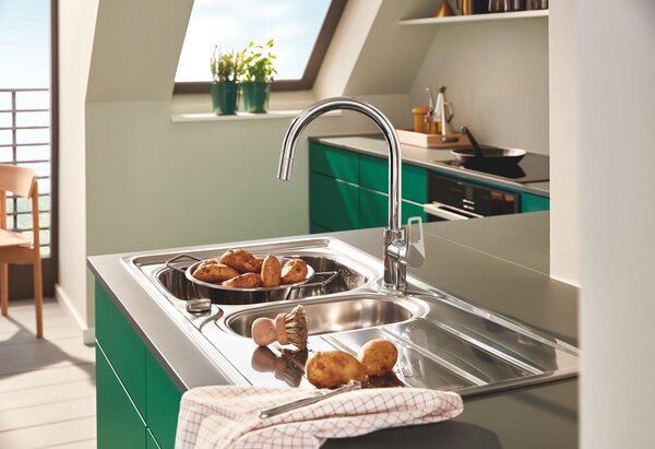 GROHE K200 - Nerezový kuchynský drez, kartáčovaná nerezová oceľ 31564SD1