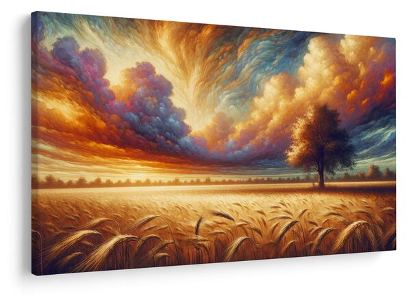 Obraz – Strom na poli (90x60 cm)