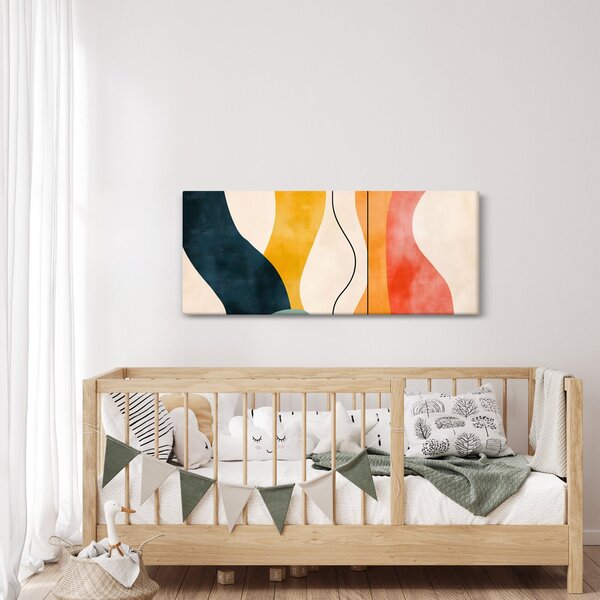 Obraz - Minimalistická farebná ilustrácia II. (120x50 cm)