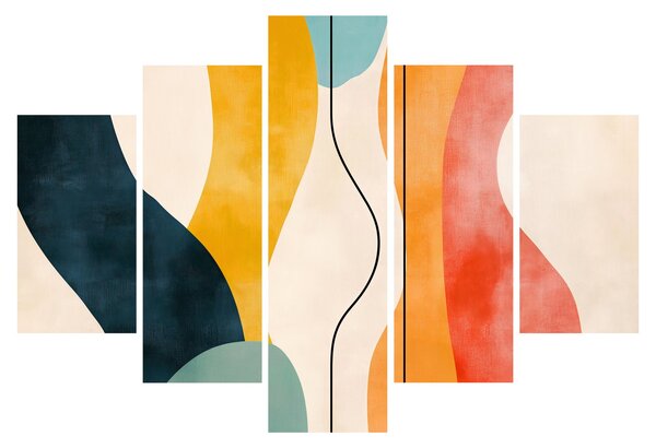Obraz - Minimalistická farebná ilustrácia II. (150x105 cm)
