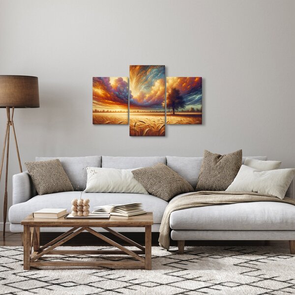 Obraz – Strom na poli (90x60 cm)