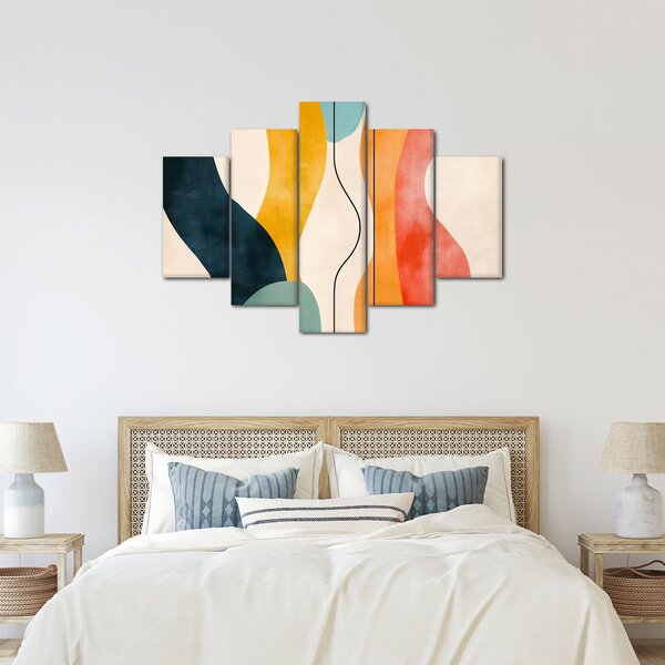 Obraz - Minimalistická farebná ilustrácia II. (150x105 cm)