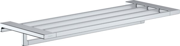 Hansgrohe AddStoris Q - Polička na uteráky s držiakom uteráka, chróm 41751000