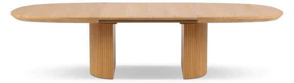 MUZZA Rozkladací jedálenský stôl Rondo 200 (300) x 110 cm prírodný